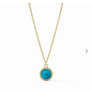 Julie Vis Fleur-De-Lis Necklace Iridescent London Blue